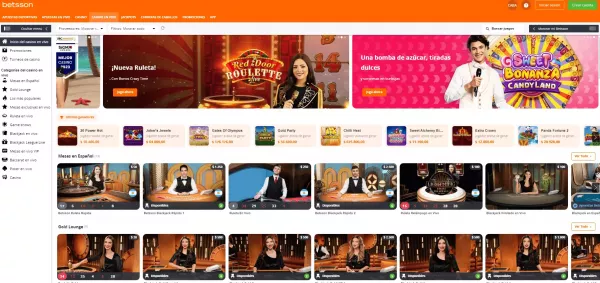 Betsson Review - Casino en vivo